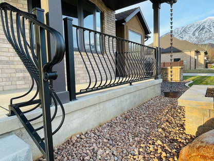 Teardrop balusters:					$220/linear ft